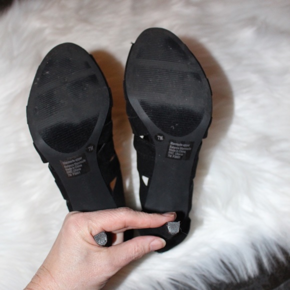 Style & Co. black cut-out  peep heeled shoe. - Picture 8 of 14